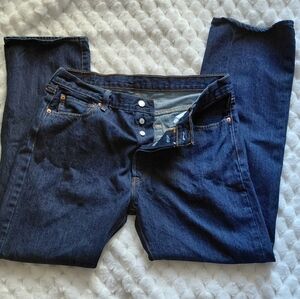 Dark Levi 501 Blue Jeans